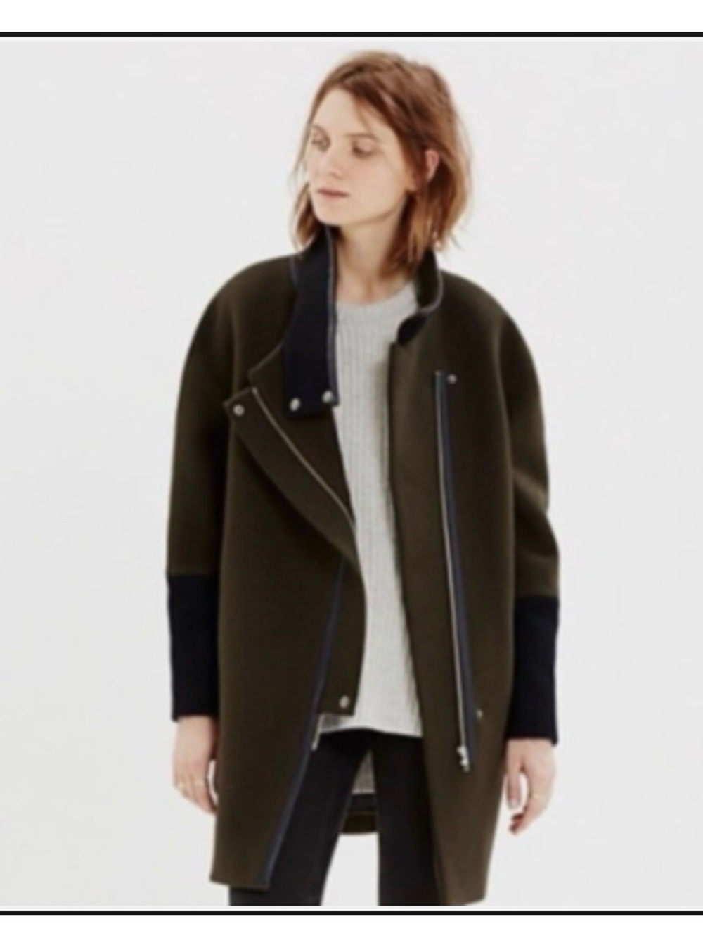Madewell City Grid Cocoon Coat